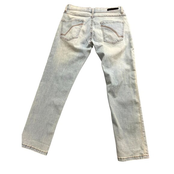 Ring of Fire Straight Leg Jeans Slim Fit Mid Rise Light Wash Blue Women W33XL30 - Picture 2 of 11
